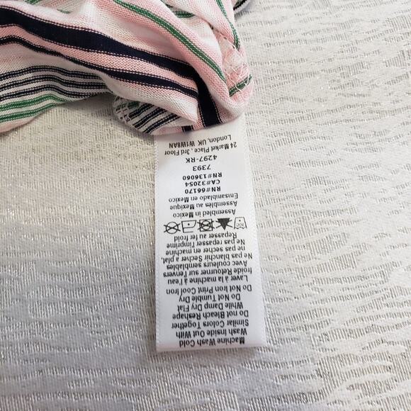 Urban Outfitters Project Social T retro Striped Tipped tee size 8 Pink - Picture 10 of 10